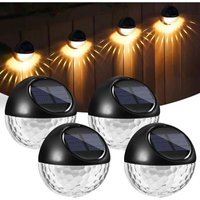 BEBUSINGOTO Solar-Außenwandleuchten, 4er-Pack Solar-Gartenleuchten, warmweiße LED-Außenwandleuchte, IP65 wasserdichte Gartenzaun-Hofveranda BEBUSINGOTO Solar-Außenwandleuchten, 4er-Pack Solar-Gartenleuchten, warmweiße LED-Außenwandleuchte, IP65 wasserdichte Gartenzaun-Hofveranda von BEBUSINGOTO