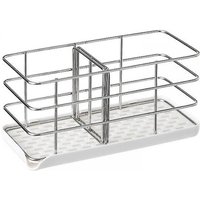 BEBUSINGOTO Spülbecken-Organizer, Küchen-Organizer, Schwammhalter mit Abtropfschale, Küchenspüle-Organizer, Edelstahl, Küchen-Caddy-Organizer, Silber von BEBUSINGOTO