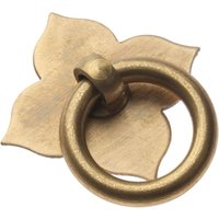 BEBUSINGOTO Stück 2,17" x 1,69" Messing Möbelbeschläge Schubladengriff Schrankgriff Türring mit Schrauben, Antik Messing von BEBUSINGOTO