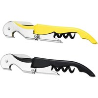 BEBUSINGOTO Stück Server-Korkenzieher, Edelstahl-Korkenöffner, Weinöffner, Restaurant-Server-Barkeeper-Weinschlüssel (Gelb und Schwarz) von BEBUSINGOTO