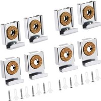 BEBUSINGOTO Stück Wandspiegelbefestigung, schwere Spiegelbefestigung, Wandspiegelhalter, Friseurspiegelhalterung mit Kunststoffkappe und Schrauben BEBUSINGOTO Stück Wandspiegelbefestigung, schwere Spiegelbefestigung, Wandspiegelhalter, Friseurspiegelhalterung mit Kunststoffkappe und Schrauben von BEBUSINGOTO