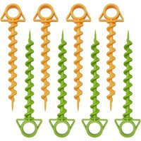 BEBUSINGOTO Stück Zeltheringe, robuste Metallpfähle, Bodenankerpfähle, Zeltleinwandhering, Zeltpfahl für Rasen, Strand, Camping von BEBUSINGOTO