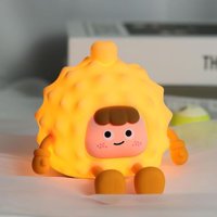 BEBUSINGOTO Süßes Durian LED-Nachtlicht, Silikon-Schlafzimmerlampe, wiederaufladbar, Berührungssensor, Nachttischlampe, Geschenk für Kinder von BEBUSINGOTO