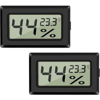 BEBUSINGOTO Thermometer Hygrometer, 2er-Pack Innenthermometer, Digitales Hydrometer Feuchtigkeitsmessgerät für Innen und Außen, Schwarz BEBUSINGOTO Thermometer Hygrometer, 2er-Pack Innenthermometer, Digitales Hydrometer Feuchtigkeitsmessgerät für Innen und Außen, Schwarz von BEBUSINGOTO