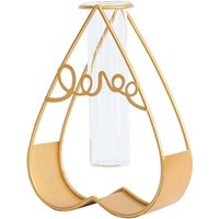BEBUSINGOTO Tisch-Pflanzvasen mit Reagenzglas, Glas-Blumenvase mit goldenem Metallständer, Anzuchtstation, Pflanzenhalter für die Heimdekoration BEBUSINGOTO Tisch-Pflanzvasen mit Reagenzglas, Glas-Blumenvase mit goldenem Metallständer, Anzuchtstation, Pflanzenhalter für die Heimdekoration von BEBUSINGOTO