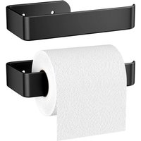 BEBUSINGOTO Toilettenpapierhalter, 16 cm, matte Aluminiumlegierung, Wandmontage, Toilettenpapierhalter mit Bohrungen und Schrauben, fester, stabiler von BEBUSINGOTO