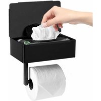 BEBUSINGOTO Toilettenpapierhalter, Mattschwarze Feuchttücherbox, Aufbewahrungsbox, Edelstahl-Toilettenpapierhalter zur Wandmontage für Badezimmer, BEBUSINGOTO Toilettenpapierhalter, Mattschwarze Feuchttücherbox, Aufbewahrungsbox, Edelstahl-Toilettenpapierhalter zur Wandmontage für Badezimmer, von BEBUSINGOTO