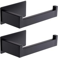 BEBUSINGOTO Toilettenpapierhalter aus Edelstahl zur Wandmontage, kein Bohren erforderlich, geeignet für Badezimmer und Küche, schwarz von BEBUSINGOTO