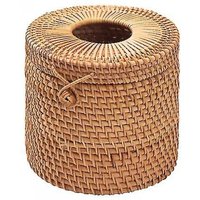 BEBUSINGOTO Toilettenpapierhalter aus Rattan, zylindrisch – dekorativer Toilettenpapierhalter aus geflochtenem Korbgeflecht für Wohnzimmer, BEBUSINGOTO Toilettenpapierhalter aus Rattan, zylindrisch – dekorativer Toilettenpapierhalter aus geflochtenem Korbgeflecht für Wohnzimmer, von BEBUSINGOTO
