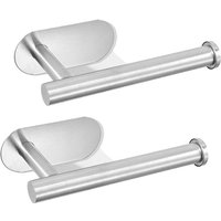 BEBUSINGOTO Toilettenpapierhalter ohne Bohren aus Edelstahl, für Badezimmer und Waschküche, gebürstetes Silber von BEBUSINGOTO