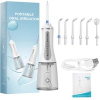 BEBUSINGOTO Tragbare elektrische Munddusche, 350 ml Wassertank, 6 einstellbare Reinigungsmodi, Wasserflosser BEBUSINGOTO Tragbare elektrische Munddusche, 350 ml Wassertank, 6 einstellbare Reinigungsmodi, Wasserflosser von BEBUSINGOTO
