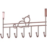 BEBUSINGOTO Türhaken, Türhaken mit rundem Hakendesign, 7 Haken in Katzenform, robuster Türhaken, Türhaken für Wohnzimmer, Badezimmer BEBUSINGOTO Türhaken, Türhaken mit rundem Hakendesign, 7 Haken in Katzenform, robuster Türhaken, Türhaken für Wohnzimmer, Badezimmer von BEBUSINGOTO