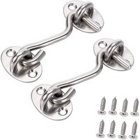 BEBUSINGOTO Türschnäpper, Edelstahl-Kabinenhaken, Kabinenhaken, Edelstahl-Türriegel, 2 Stück Schiebetürschloss für Türschlösser BEBUSINGOTO Türschnäpper, Edelstahl-Kabinenhaken, Kabinenhaken, Edelstahl-Türriegel, 2 Stück Schiebetürschloss für Türschlösser von BEBUSINGOTO