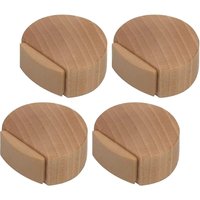 BEBUSINGOTO Türstopper zum Kleben - Türstopper aus Holz für Boden und Parkett - Türstopper zum Kleben - Dezenter und eleganter Türstopper - 4er Set von BEBUSINGOTO
