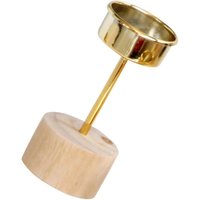 BEBUSINGOTO Vintage-Kerzenhalter im Kegelstil für Heimdekoration, Kerzenständer, Schreibtischdekoration, Heimdekoration, Holzsockel, zarter von BEBUSINGOTO