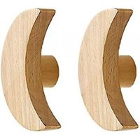 BEBUSINGOTO Wandhaken aus Holz für Kinder, Wandgarderobe für Taschen, Handtücher und Outdoor-Kleidung, skandinavisches Dekor (2er-Pack) von BEBUSINGOTO