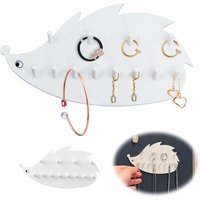 BEBUSINGOTO Wandregal mit Haken für Halskettenaufhänger – 2 Stück, wiederverwendbar, mit 12 Wandhaken zur Schmuckaufbewahrung, geeignet für Ohrringe, von BEBUSINGOTO