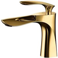 BEBUSINGOTO Waschbecken Wasserhahn Messing Mischbatterie Gold Chrom Finish Mischbatterie mit Waschbecken BEBUSINGOTO Waschbecken Wasserhahn Messing Mischbatterie Gold Chrom Finish Mischbatterie mit Waschbecken von BEBUSINGOTO
