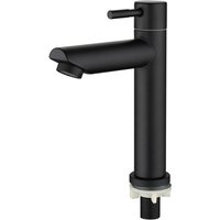 BEBUSINGOTO Waschbeckenarmatur Badarmatur mit Auslauf Kaltwasserhahn Standventil, Gesamthöhe: 18cm, SCHWARZ BEBUSINGOTO Waschbeckenarmatur Badarmatur mit Auslauf Kaltwasserhahn Standventil, Gesamthöhe: 18cm, SCHWARZ von BEBUSINGOTO
