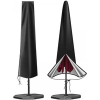 BEBUSINGOTO Wasserdichte Schutzhülle aus 210D Oxford-Gewebe mit Reißverschluss (190 x 30 x 50 cm), für Gartenschirme von 9 bis 11 Fuß Durchmesser. von BEBUSINGOTO