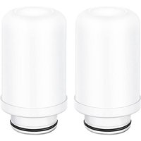 BEBUSINGOTO Wasserfilter-Ersatzkartuschen, Keramikfilter-Ersatz, Wasserhahn-Filtersystem, Aktivkohlefilter (2 Keramikfilterkartuschen) von BEBUSINGOTO