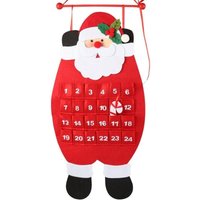 BEBUSINGOTO Weihnachtsmann-Adventskalender, 3D-Filz-Adventskalender zum Aufhängen, wiederverwendbar, Countdown zum Weihnachtskalender für BEBUSINGOTO Weihnachtsmann-Adventskalender, 3D-Filz-Adventskalender zum Aufhängen, wiederverwendbar, Countdown zum Weihnachtskalender für von BEBUSINGOTO