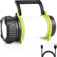 BEBUSINGOTO Wiederaufladbare Campingleuchte, 500 Lumen helle LED-Taschenlampe, 5 Modi, Campinglampe mit 2600 mAh Powerbank BEBUSINGOTO Wiederaufladbare Campingleuchte, 500 Lumen helle LED-Taschenlampe, 5 Modi, Campinglampe mit 2600 mAh Powerbank von BEBUSINGOTO