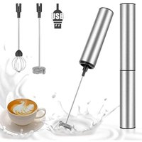 BEBUSINGOTO Wiederaufladbarer Milchaufschäumer, Edelstahl-Milchaufschäumer, Reise-Hand-Schaumbereiter, Küchen-Kaffeeaufschäumer für Kaffee Latte BEBUSINGOTO Wiederaufladbarer Milchaufschäumer, Edelstahl-Milchaufschäumer, Reise-Hand-Schaumbereiter, Küchen-Kaffeeaufschäumer für Kaffee Latte von BEBUSINGOTO