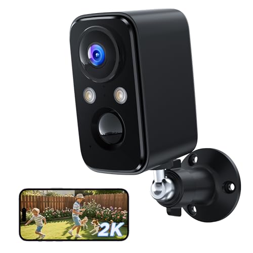 BECAMSO Überwachungskamera Aussen Akku Kamera Kabellos: 2K WLAN Kamera Outdoor mit Bewegungsmelder - Überwachungskamera Innen mit Monitor Alarmanlage Nachtsichtfunktion - WiFi Camera von BECAMSO