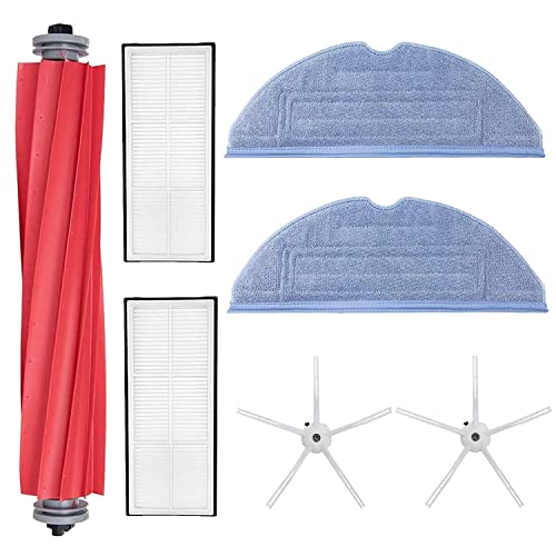 7 Stück Zubehörset für Roborock S7 S7+ T7 T7S T7Plus T7SPlus Roborock Staubsauger Ersatzteile Enthält 1 Hauptbürste 2 HEPA-Filter 2 Seitenbürsten 2 Wischtücher (Paket A) von BECILES