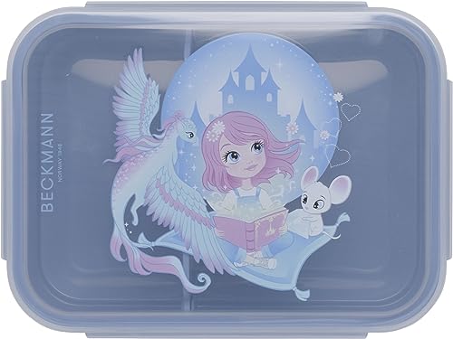 BECKMANN, Brotdose Fairytale, für Kinder, mit herausnehmbarer Trennwand, Grundschule Lunchbox, Blue von BECKMANN