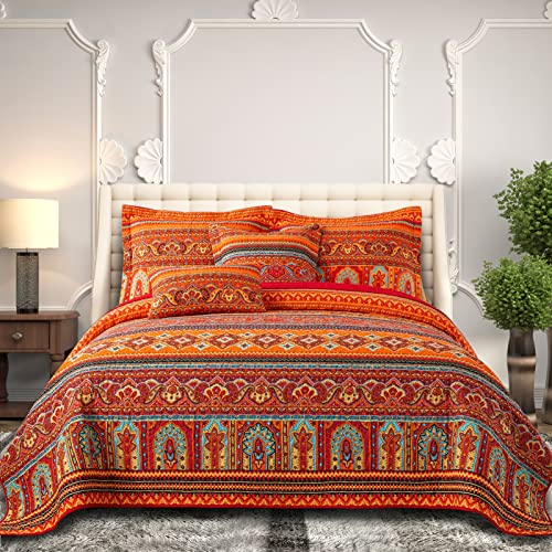 BEDIFANY Baumwoll-Bettwäsche-Set für King-Size-Betten – Boho-King-Size-Tagesdecke – leichte Wende-Bettwäsche-Sets – übergroßes King-Size-Bettwäsche-Set für Bettdekorationen für alle Jahreszeiten, BEDIFANY Baumwoll-Bettwäsche-Set für King-Size-Betten – Boho-King-Size-Tagesdecke – leichte Wende-Bettwäsche-Sets – übergroßes King-Size-Bettwäsche-Set für Bettdekorationen für alle Jahreszeiten, von BEDIFANY
