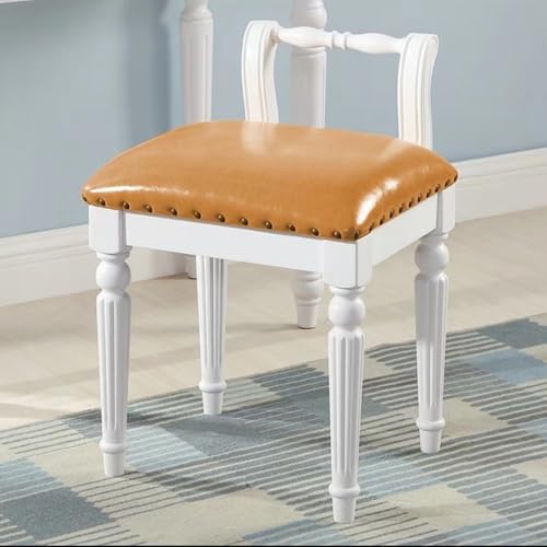 BEDOIN Ankleidehocker, Ankleidehocker Schminktischstuhl Eleganter Retro Massivholz-Stoff Weichpackung Quadratischer Hocker Retro Prinzessinnen-Hocker 5 BEDOIN Ankleidehocker, Ankleidehocker Schminktischstuhl Eleganter Retro Massivholz-Stoff Weichpackung Quadratischer Hocker Retro Prinzessinnen-Hocker 5 von BEDOIN