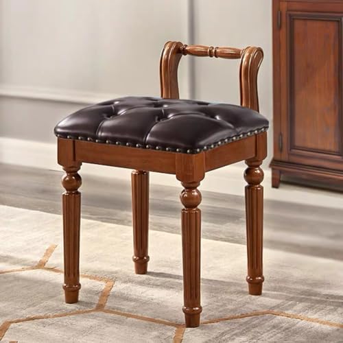 BEDOIN Ankleidehocker, Ankleidehocker Schminktischstuhl Eleganter Retro Massivholz-Stoff Weichpackung Quadratischer Hocker Retro Prinzessinnen-Hocker 6 BEDOIN Ankleidehocker, Ankleidehocker Schminktischstuhl Eleganter Retro Massivholz-Stoff Weichpackung Quadratischer Hocker Retro Prinzessinnen-Hocker 6 von BEDOIN