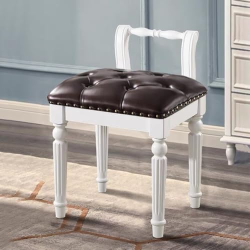BEDOIN Ankleidehocker, Ankleidehocker Schminktischstuhl Eleganter Retro Massivholz-Stoff Weichpackung Quadratischer Hocker Retro Prinzessinnen-Hocker 8 BEDOIN Ankleidehocker, Ankleidehocker Schminktischstuhl Eleganter Retro Massivholz-Stoff Weichpackung Quadratischer Hocker Retro Prinzessinnen-Hocker 8 von BEDOIN
