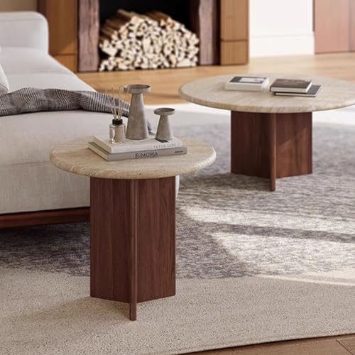 BEDOIN C1 Couchtisch-Set, Wabi-Sabi-Stil, rund, Walnussholz, Wohnzimmer, Zuhause, Designer, leicht, luxuriös, antiker Stil, Couchtisch und Beistelltisch BEDOIN C1 Couchtisch-Set, Wabi-Sabi-Stil, rund, Walnussholz, Wohnzimmer, Zuhause, Designer, leicht, luxuriös, antiker Stil, Couchtisch und Beistelltisch von BEDOIN