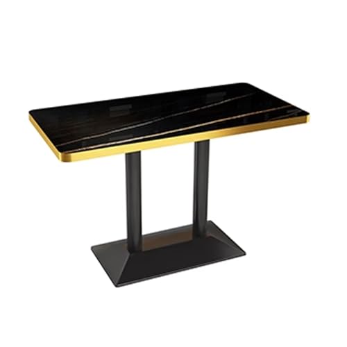 BEDOIN Café-/Bar-Lounge-Tische und -Stühle, Kombi-Bar, westliche Küche, Barbecue, Milchtee-Shop-Sofa, Retro-lässige Esskabine, für Küchen-Café-Fenster Black (1.2 * 0.6m) von BEDOIN