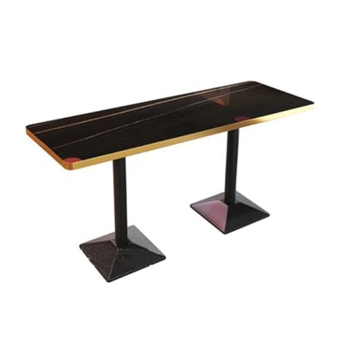 BEDOIN Café-/Bar-Lounge-Tische und -Stühle, Kombi-Bar, westliche Küche, Barbecue, Milchtee-Shop-Sofa, Retro-lässige Esskabine, für Küchen-Café-Fenster Black (1.8 * 0.6m) von BEDOIN