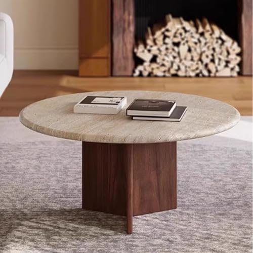 BEDOIN Cave Stone Couchtisch Set, Wabi-Sabi Stil Rund Walnussholz Wohnzimmer Home Designer Licht Luxus Antik Stil Couchtisch und Beistelltisch I1 BEDOIN Cave Stone Couchtisch Set, Wabi-Sabi Stil Rund Walnussholz Wohnzimmer Home Designer Licht Luxus Antik Stil Couchtisch und Beistelltisch I1 von BEDOIN