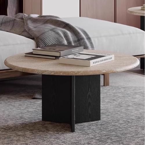 BEDOIN Cave Stone Couchtisch Set, Wabi-Sabi Stil Rund Walnussholz Wohnzimmer Home Designer Licht Luxus Antikstil Couchtisch und Beistelltisch G1 BEDOIN Cave Stone Couchtisch Set, Wabi-Sabi Stil Rund Walnussholz Wohnzimmer Home Designer Licht Luxus Antikstil Couchtisch und Beistelltisch G1 von BEDOIN