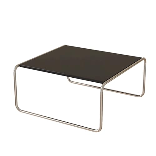 BEDOIN Couchtisch aus gehärtetem Glas, quadratischer Teetisch, niedriger Hocker für Wohnzimmer, Edelstahlhalterung, Haushalt Einfachheit, schwarz, 80 cm BEDOIN Couchtisch aus gehärtetem Glas, quadratischer Teetisch, niedriger Hocker für Wohnzimmer, Edelstahlhalterung, Haushalt Einfachheit, schwarz, 80 cm von BEDOIN