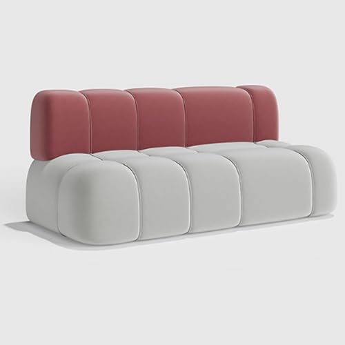 BEDOIN Internetbekannte Ledersofas, Cremefarbene Ledersofas in Kleiner Ausführung, Sofas für Hotellobbys, Rezeptionen und Verhandlungen sowie lässige Sofas für Milchtee-Bars A1 von BEDOIN