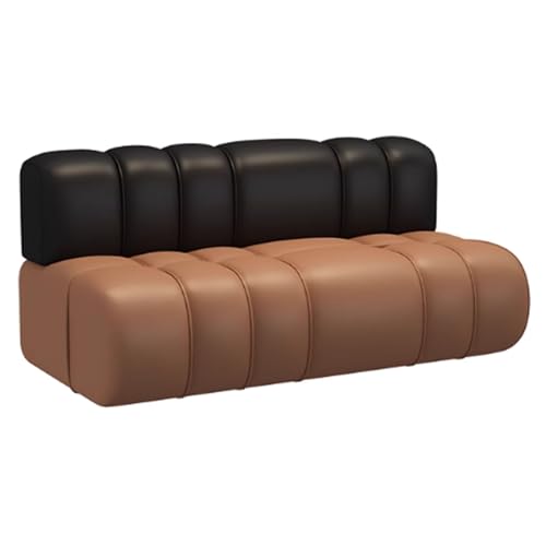 BEDOIN Internetbekannte Ledersofas, Cremefarbene Ledersofas in Kleiner Ausführung, Sofas für Hotellobbys, Rezeptionen und Verhandlungen sowie lässige Sofas für Milchtee-Bars A4 von BEDOIN