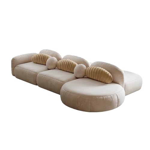 BEDOIN Kreatives Ovales Modulsofa, Luxuriöse Moderne Sofas Mit Straffem, Geschwungenem Rücken Aus Samt, Art-Deco-Stuhl, Faule Sofastühle, Für Wohnzimmer Und Apartment 300 * 188 * 73cm BEDOIN Kreatives Ovales Modulsofa, Luxuriöse Moderne Sofas Mit Straffem, Geschwungenem Rücken Aus Samt, Art-Deco-Stuhl, Faule Sofastühle, Für Wohnzimmer Und Apartment 300 * 188 * 73cm von BEDOIN