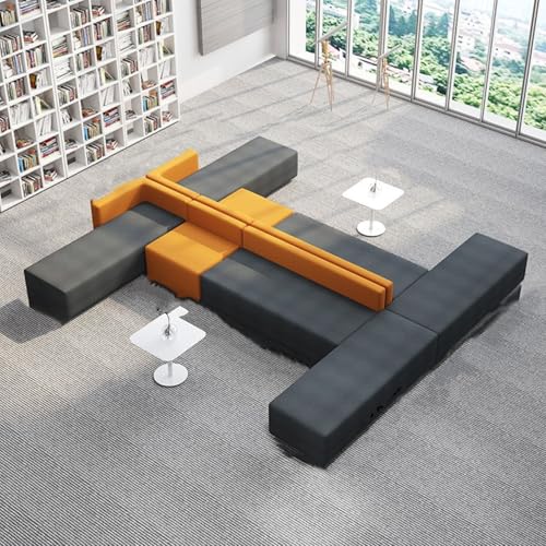 BEDOIN Modisches Patchwork-Sofa, Extra Große Modulare Sofas, Couch- Und Couchtisch-Set, Massivholzrahmen, Für Den Trainingsbereich Eltern-Ruhe- Und Wartebereich orange-360 * 370cm BEDOIN Modisches Patchwork-Sofa, Extra Große Modulare Sofas, Couch- Und Couchtisch-Set, Massivholzrahmen, Für Den Trainingsbereich Eltern-Ruhe- Und Wartebereich orange-360 * 370cm von BEDOIN