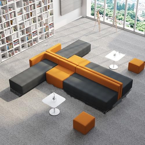 BEDOIN Modisches Patchwork-Sofa, extra große modulare Sofas, Couch- und Couchtisch-Set, Massivholzrahmen, für Trainingseinrichtung, Elternruhe und Wartebereich, orange, 340 x 360 cm BEDOIN Modisches Patchwork-Sofa, extra große modulare Sofas, Couch- und Couchtisch-Set, Massivholzrahmen, für Trainingseinrichtung, Elternruhe und Wartebereich, orange, 340 x 360 cm von BEDOIN