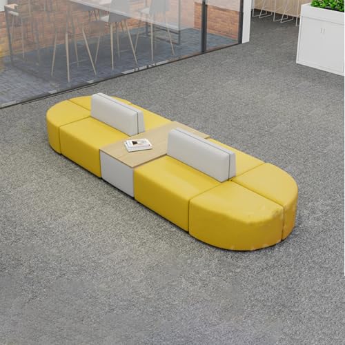 BEDOIN Modulares Couch-Sofa, Doppelseitige Sofas Rücken an Rücken, Freizeit-Büro-Sofaset, Leicht Zu Reinigen Und Zusammenzubauen, Für Bank/Geschäftsfoyer/Bekleidungsgeschäft 3M von BEDOIN