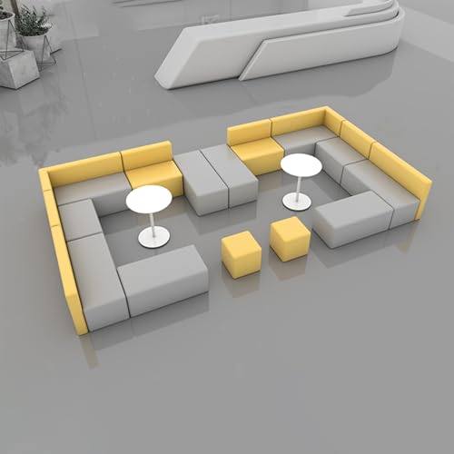BEDOIN Modulares Kombinationssofa, Bürositzsäcke, Flexible Sitzmöglichkeiten Und Massiver Holzrahmen, Für Den Empfangsbereich Von Ausbildungseinrichtungen, Wartungs- Und Ru yellow-500 * 260cm BEDOIN Modulares Kombinationssofa, Bürositzsäcke, Flexible Sitzmöglichkeiten Und Massiver Holzrahmen, Für Den Empfangsbereich Von Ausbildungseinrichtungen, Wartungs- Und Ru yellow-500 * 260cm von BEDOIN