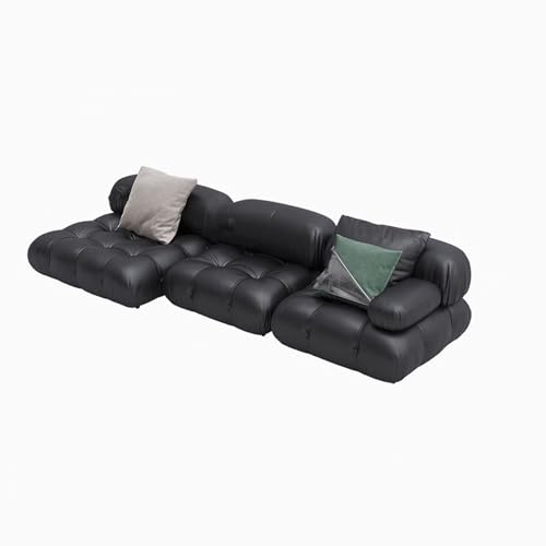 BEDOIN Modulares Sektionalsofa, Büro, extra tiefer Sitz, ergonomische Unterstützung, hochelastische Kissen, Zuhause und Business, Mehrsitzer, Ledersofas, schwarz, 300 x 120 x 68 cm BEDOIN Modulares Sektionalsofa, Büro, extra tiefer Sitz, ergonomische Unterstützung, hochelastische Kissen, Zuhause und Business, Mehrsitzer, Ledersofas, schwarz, 300 x 120 x 68 cm von BEDOIN