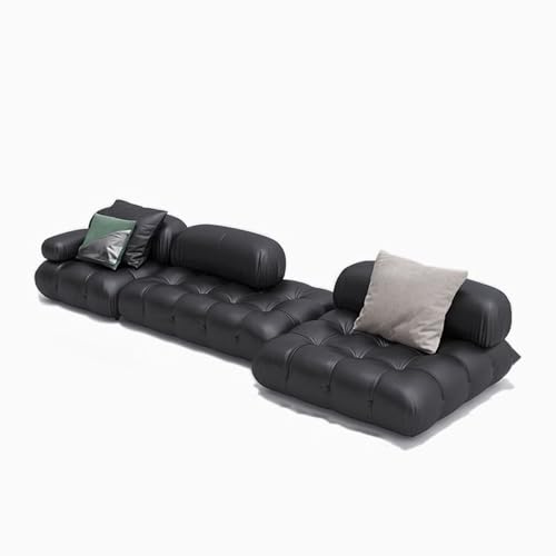 BEDOIN Modulares Sektionalsofa, Büro, extra tiefer Sitz, ergonomische Unterstützung, hochelastische Kissen, Zuhause und Business, Mehrsitzer, Ledersofas, schwarz, 360 x 120 x 68 cm BEDOIN Modulares Sektionalsofa, Büro, extra tiefer Sitz, ergonomische Unterstützung, hochelastische Kissen, Zuhause und Business, Mehrsitzer, Ledersofas, schwarz, 360 x 120 x 68 cm von BEDOIN
